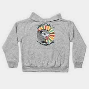 Chronically Overwhelmed Possum Kids Hoodie